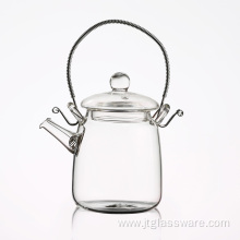 Heat Resistant Borosilicate Glass Flowering Teapot